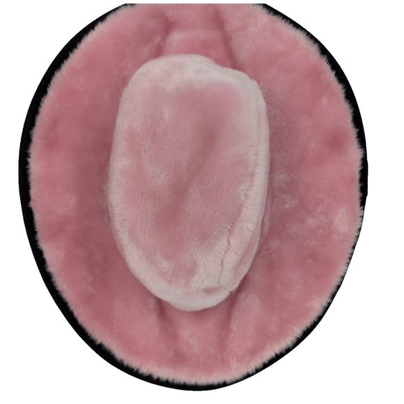 Vintage‎ Goorin Bros Pink Fuzzy Faux Fur Wide Brim Cowboy Western Hat Rare - Picture 11 of 16